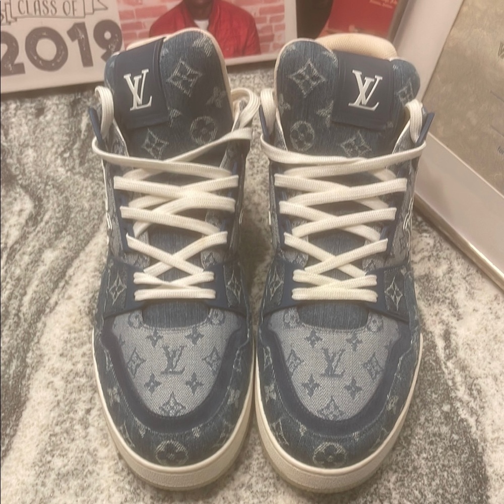 Louis Vuitton Trainer Blue Denim Monogram